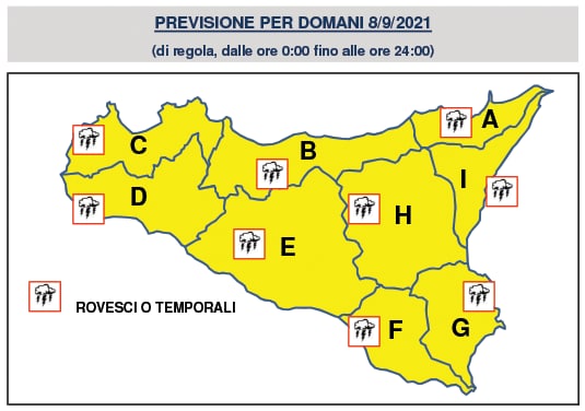 Meteo, Allerta Gialla In Sicilia: Previsti Temporali E Piogge Diffuse